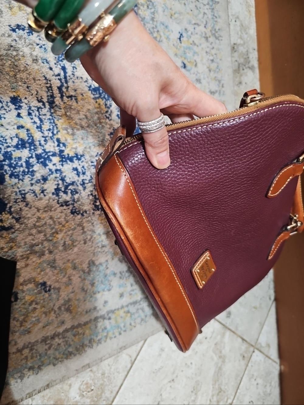 Dooney & Bourke Pebble Grain Zip Zip Satchel Bag - Picture 10 of 12